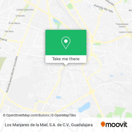 Los Manjares de la Miel, S.A. de C.V. map