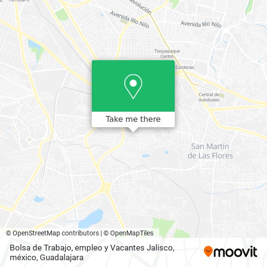 Bolsa de Trabajo, empleo y Vacantes Jalisco, méxico map