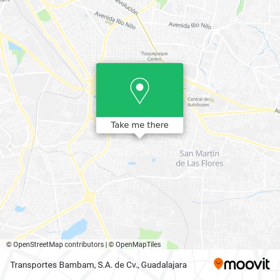 Transportes Bambam, S.A. de Cv. map