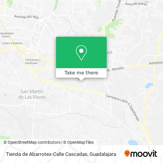 Mapa de Tienda de Abarrotes-Calle Cascadas