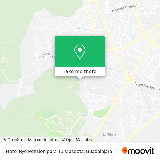 Hotel Rye Pension para Tu Mascota map