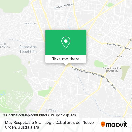 Muy Respetable Gran Logia Caballeros del Nuevo Orden map