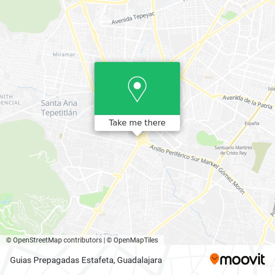 Guias Prepagadas Estafeta map