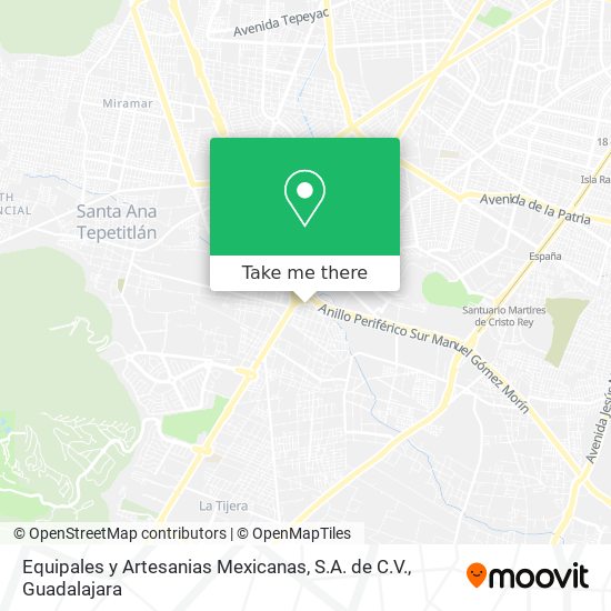 Mapa de Equipales y Artesanias Mexicanas, S.A. de C.V.