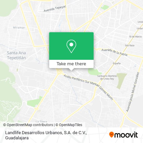 Mapa de Landlife Desarrollos Urbanos, S.A. de C.V.