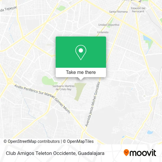 Club Amigos Teleton Occidente map