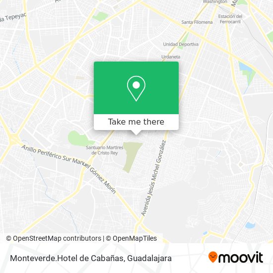 Monteverde.Hotel de Cabañas map