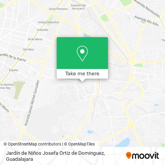 Mapa de Jardín de Niños Josefa Ortíz de Domínguez