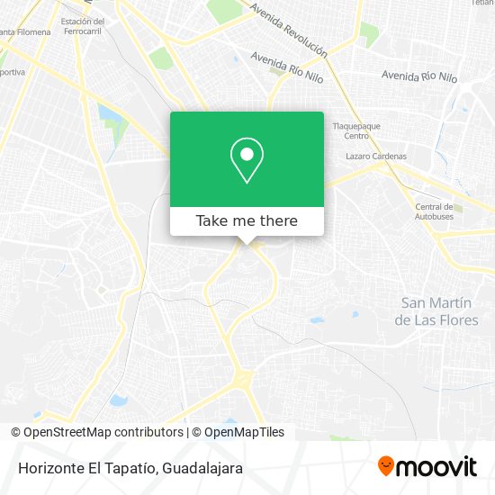 Horizonte El Tapatío map