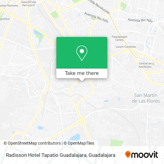 Mapa de Radisson Hotel Tapatio Guadalajara