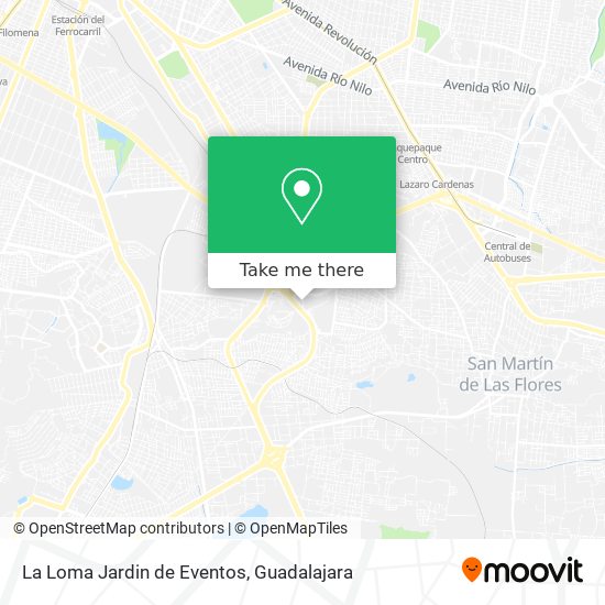 Mapa de La Loma Jardin de Eventos