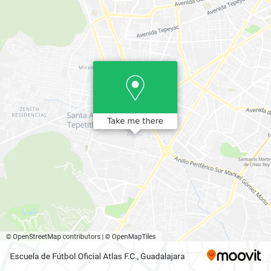 Escuela de Fútbol Oficial Atlas F.C. map