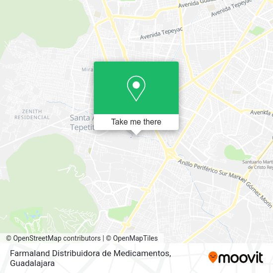Mapa de Farmaland Distribuidora de Medicamentos