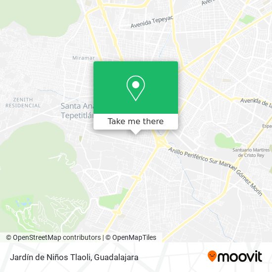 Mapa de Jardín de Niños Tlaoli