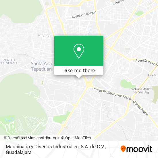Mapa de Maquinaria y Diseños Industriales, S.A. de C.V.