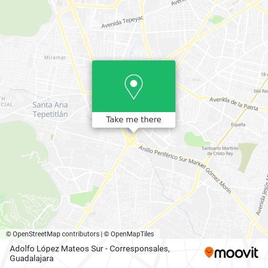 Adolfo López Mateos Sur - Corresponsales map