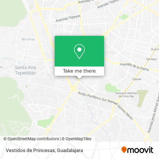 Vestidos de Princesas map