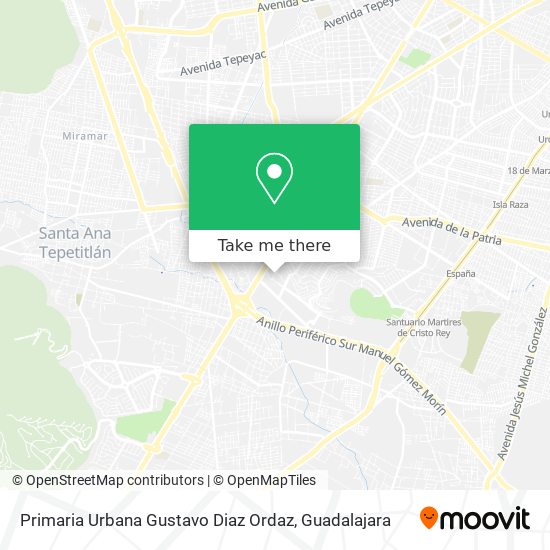 Primaria Urbana Gustavo Diaz Ordaz map