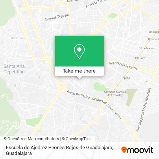Escuela de Ajedrez Peones Rojos de Guadalajara map
