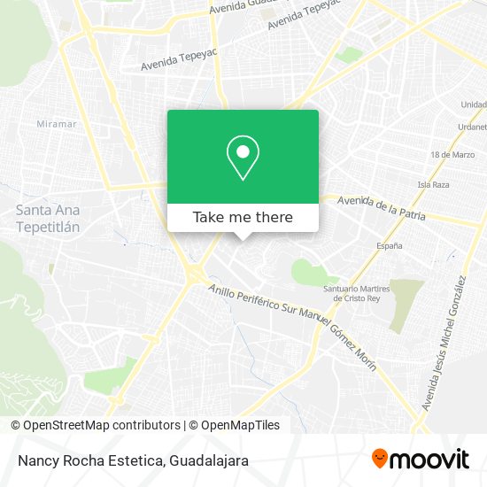 Mapa de Nancy Rocha Estetica