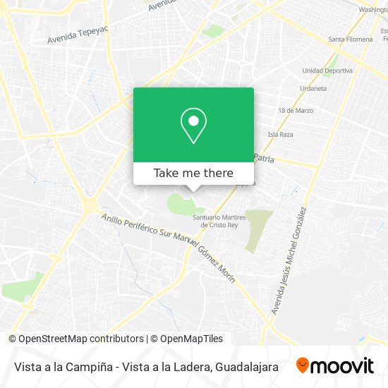 Mapa de Vista a la Campiña - Vista a la Ladera