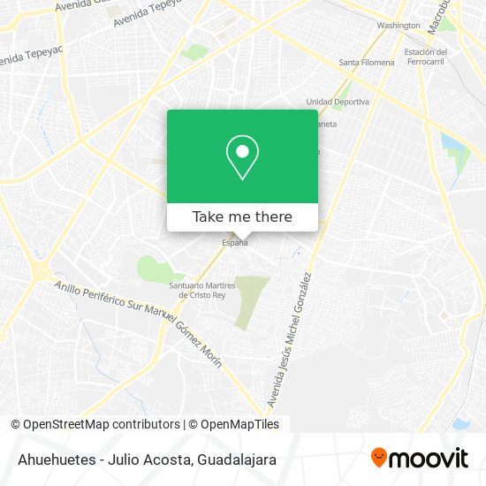 Ahuehuetes - Julio Acosta map