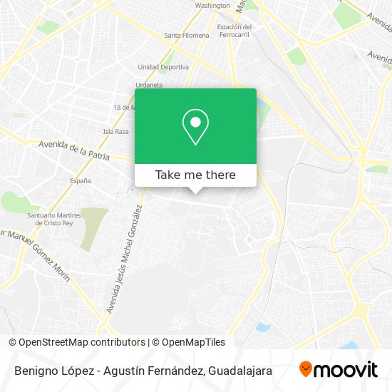 Mapa de Benigno López - Agustín Fernández