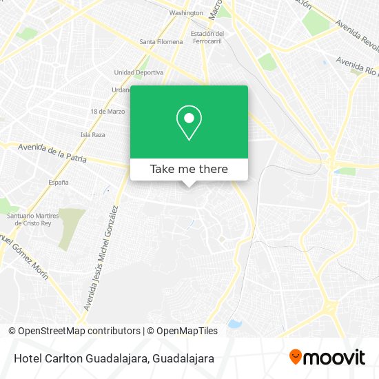 Mapa de Hotel Carlton Guadalajara