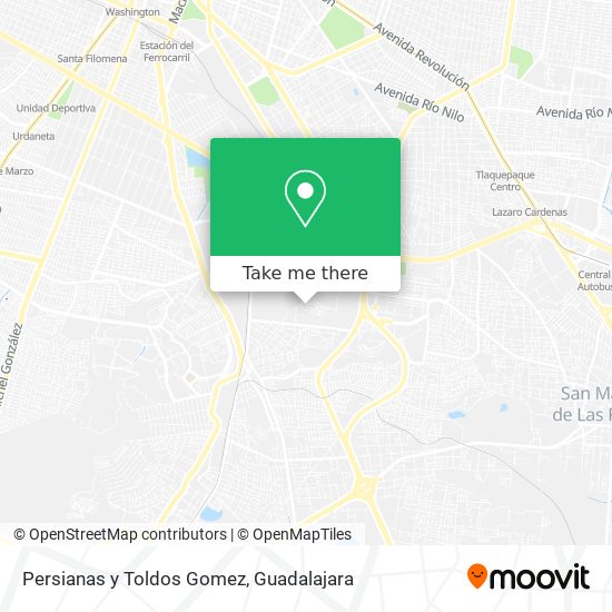 Mapa de Persianas y Toldos Gomez