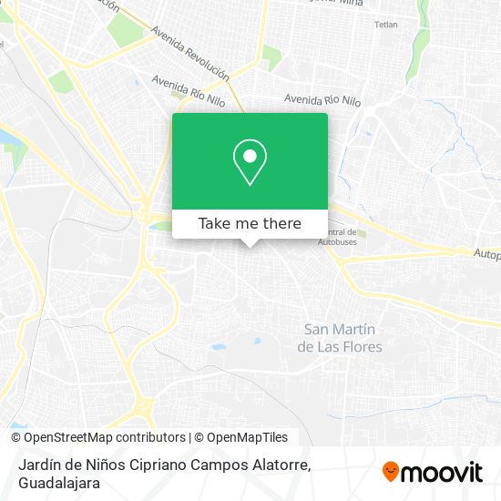 Mapa de Jardín de Niños Cipriano Campos Alatorre