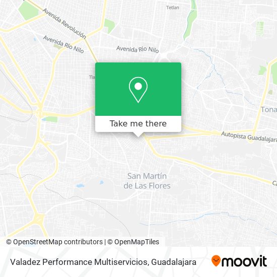 Mapa de Valadez Performance Multiservicios