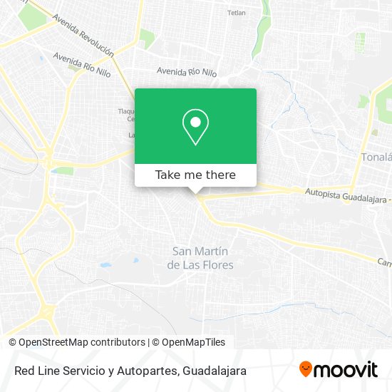 Mapa de Red Line Servicio y Autopartes