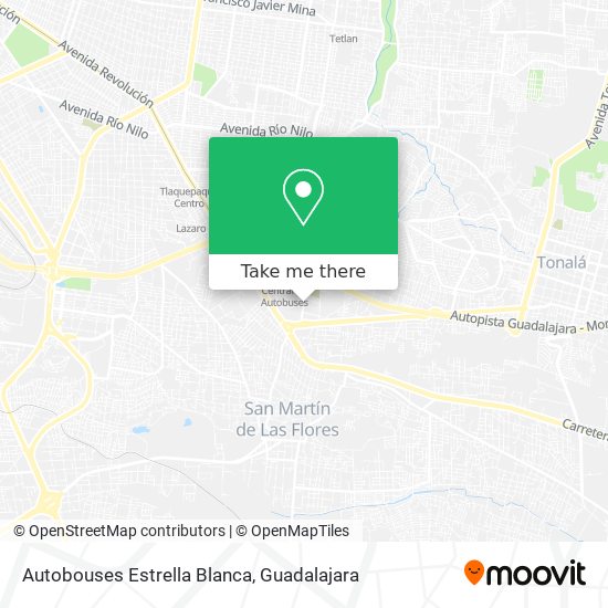 Autobouses Estrella Blanca map
