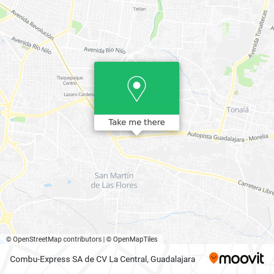 Combu-Express SA de CV La Central map