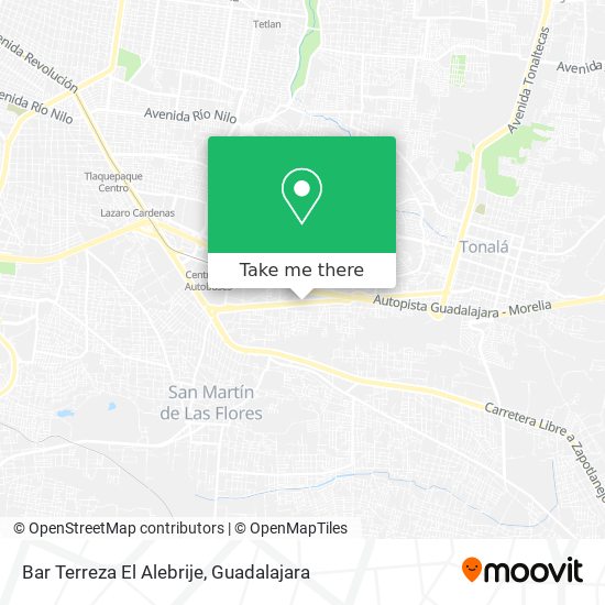 Mapa de Bar Terreza El Alebrije