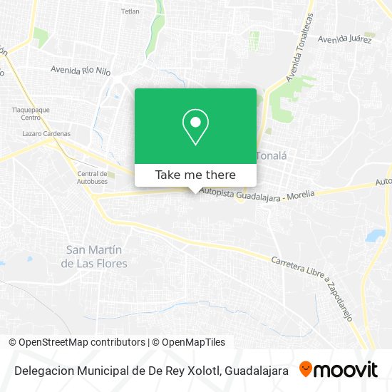 Mapa de Delegacion Municipal de De Rey Xolotl