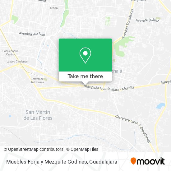 Muebles Forja y Mezquite Godines map
