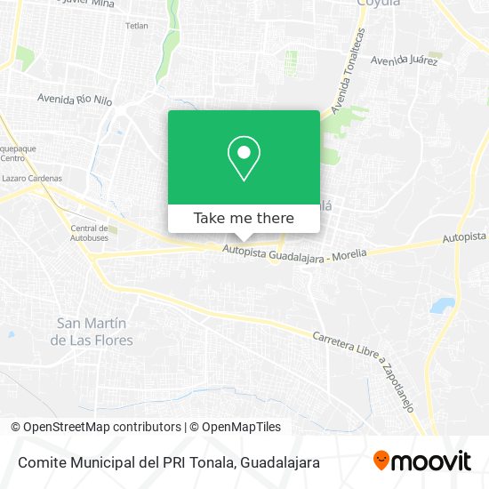 Comite Municipal del PRI Tonala map