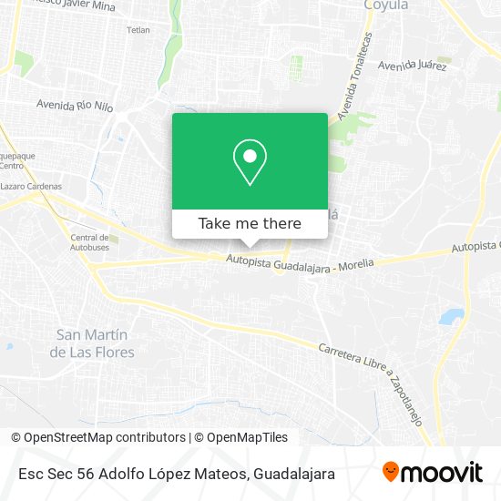 Esc Sec 56 Adolfo López Mateos map