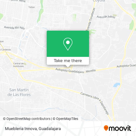 Mapa de Muebleria Innova