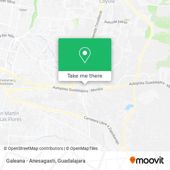 Galeana - Anesagasti map
