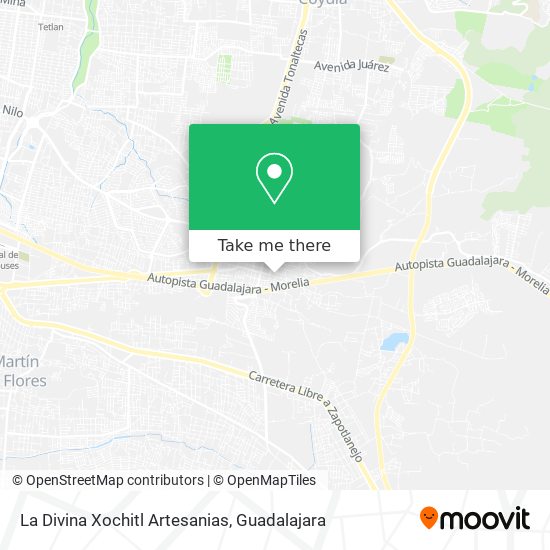 Mapa de La Divina Xochitl Artesanias