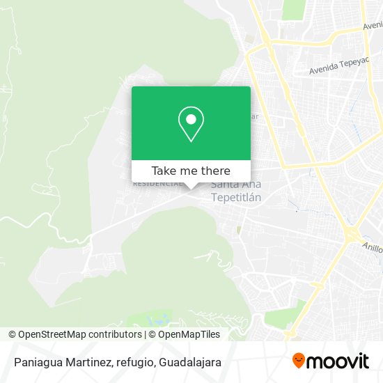 Paniagua Martinez, refugio map