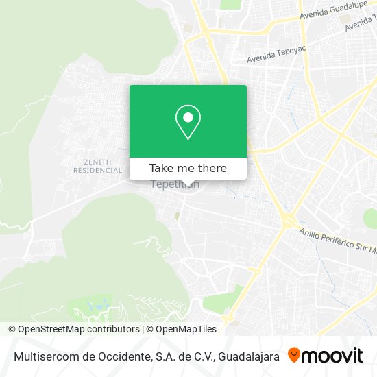 Mapa de Multisercom de Occidente, S.A. de C.V.