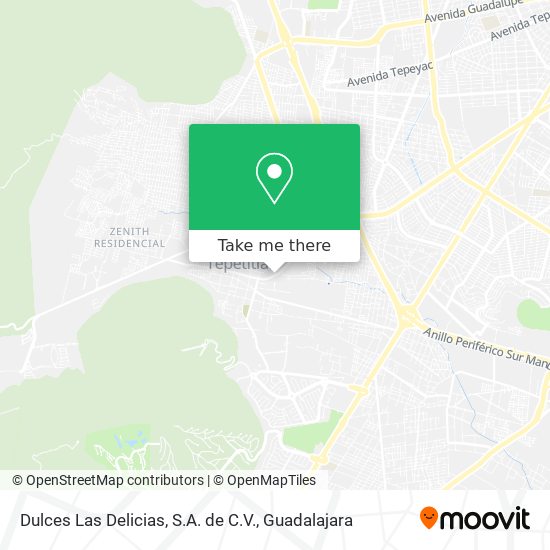Mapa de Dulces Las Delicias, S.A. de C.V.