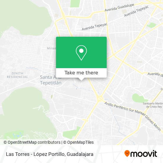 Las Torres - López Portillo map