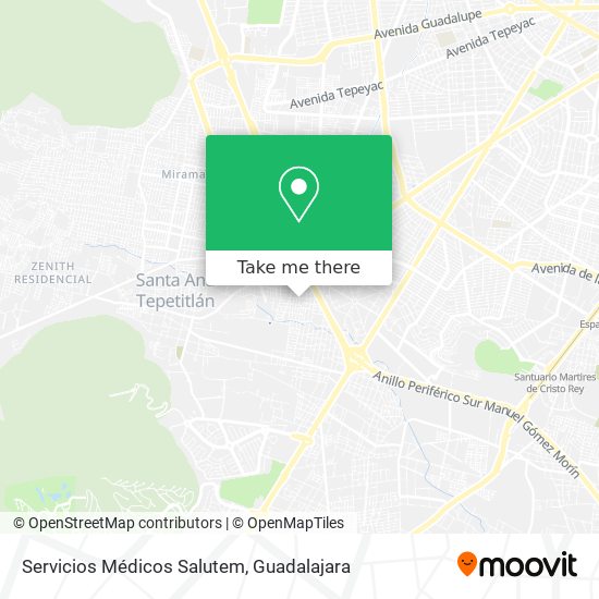 Mapa de Servicios Médicos Salutem