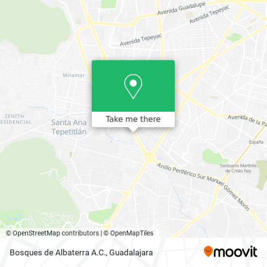 Bosques de Albaterra A.C. map