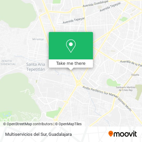 Multiservicios del Sur map
