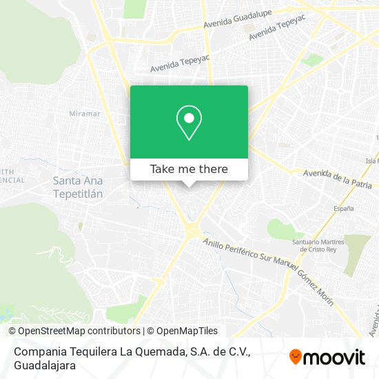 Mapa de Compania Tequilera La Quemada, S.A. de C.V.
